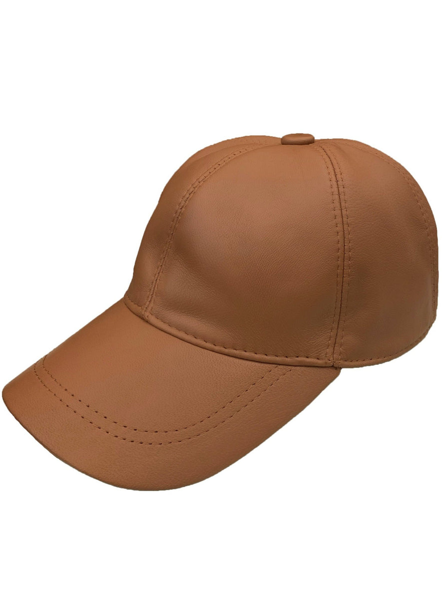 LACK OF COLOR 100% LEATHER CAP - Cognac Zessano Genuine Leather Unisex Baseball Cap - 100% Sheep  main image 3